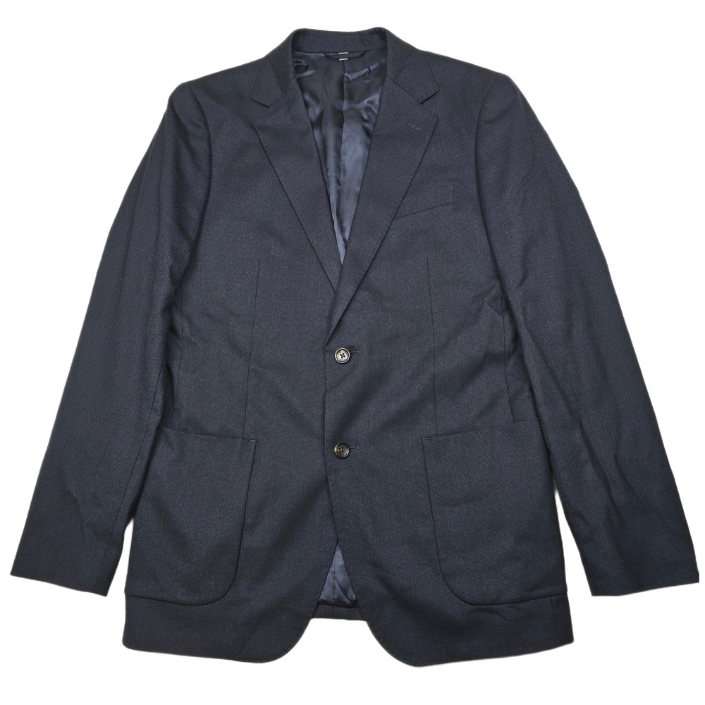 Bonobos Italian Wool Sport Coat Men 40L‎ Navy Blue Lanificio Comero Flexo Blazer